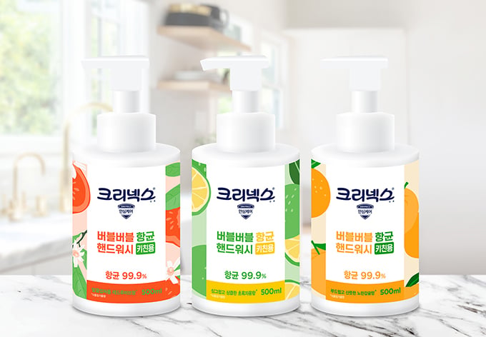 ‘크리넥스 버블버블 항균 핸드워시’ 키친용 ‘크리넥스 버블버블 항균 핸드워시’ 키친용